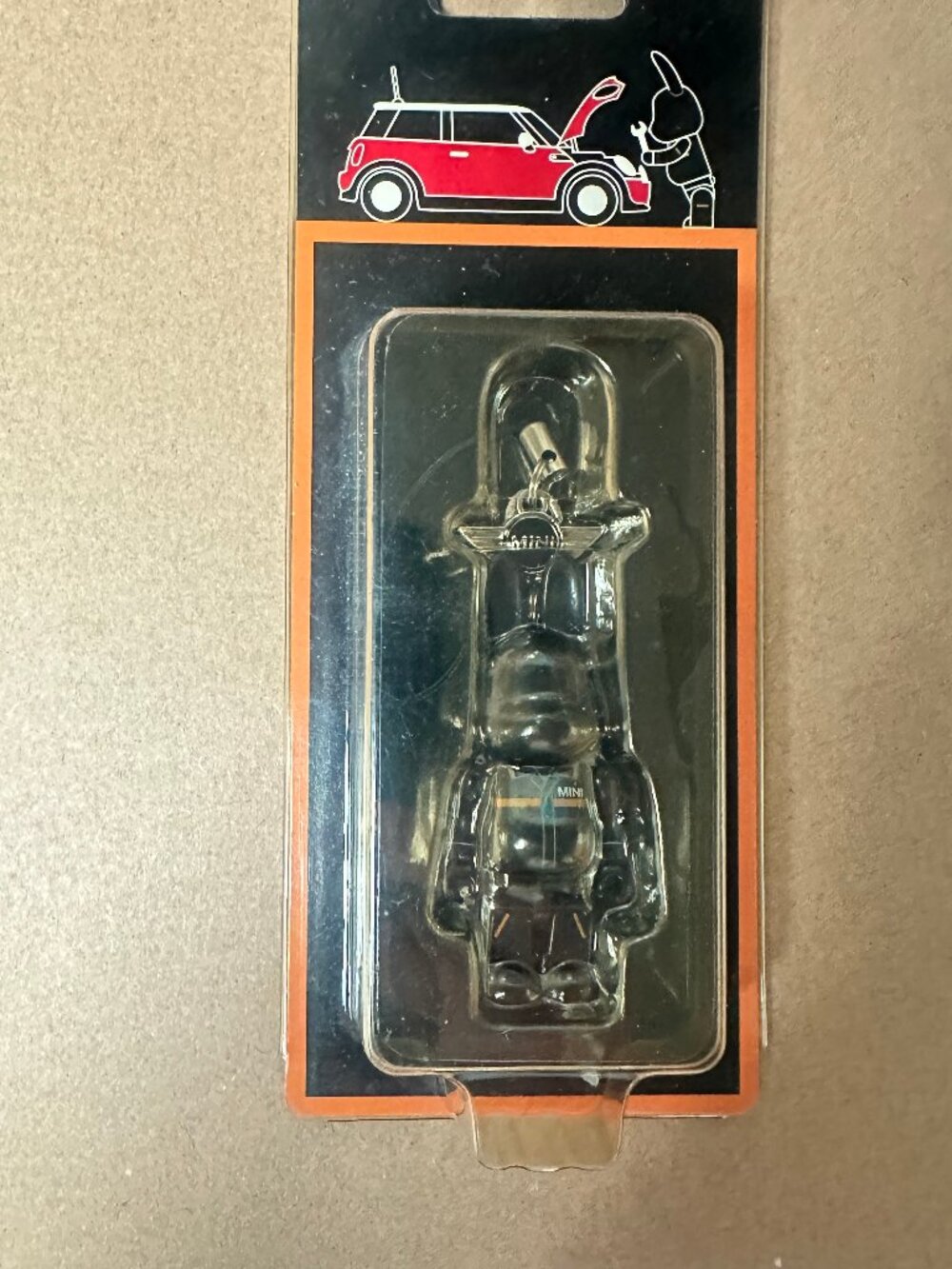 MINI Cooper Mechanic Figure bearbrick Keychain Blister Pack
